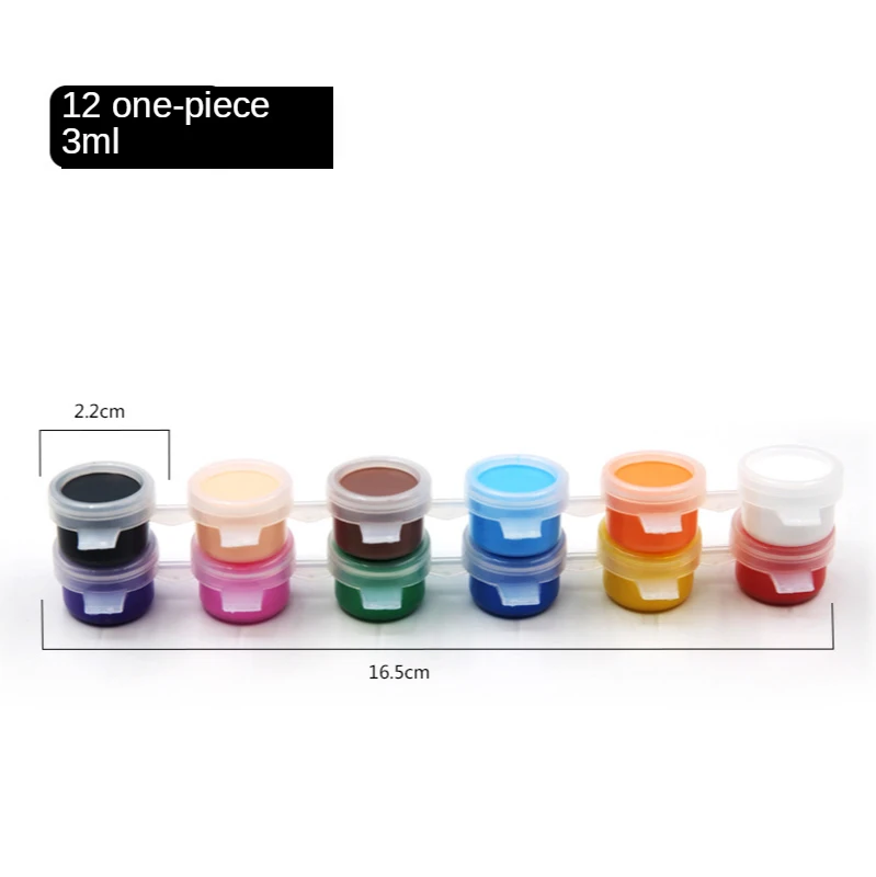6/8/12 Colored Acrylic Paint Children's Safe Drawing Pigment Kindergarten DIY Art Graffiti Paint Set for Oil Set