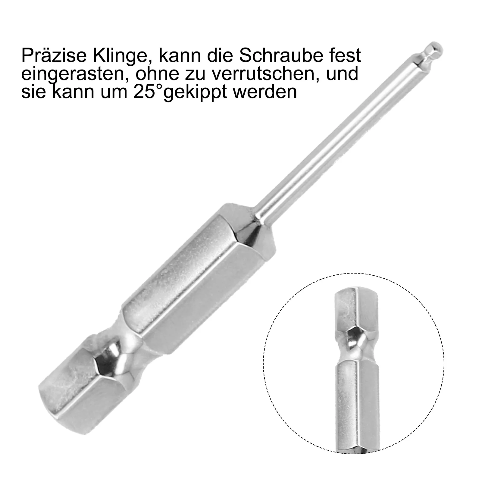 50mm Sechskant-Schraubendreher-Bit, Kugelkopf, langer magnetischer Schraubendreher-Bit, Kugelkopf-Schraubendreher-Bit, Hand H1,5 H2,5 H3 H4 H5 H6 H8 H10 – Detail 10