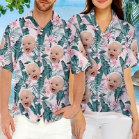 Custom Baby Photo Hawaiian Shirts For Men Women Tropical Flowers Leaves Pattern Personalized Custom Shirts Gift For Family 1
