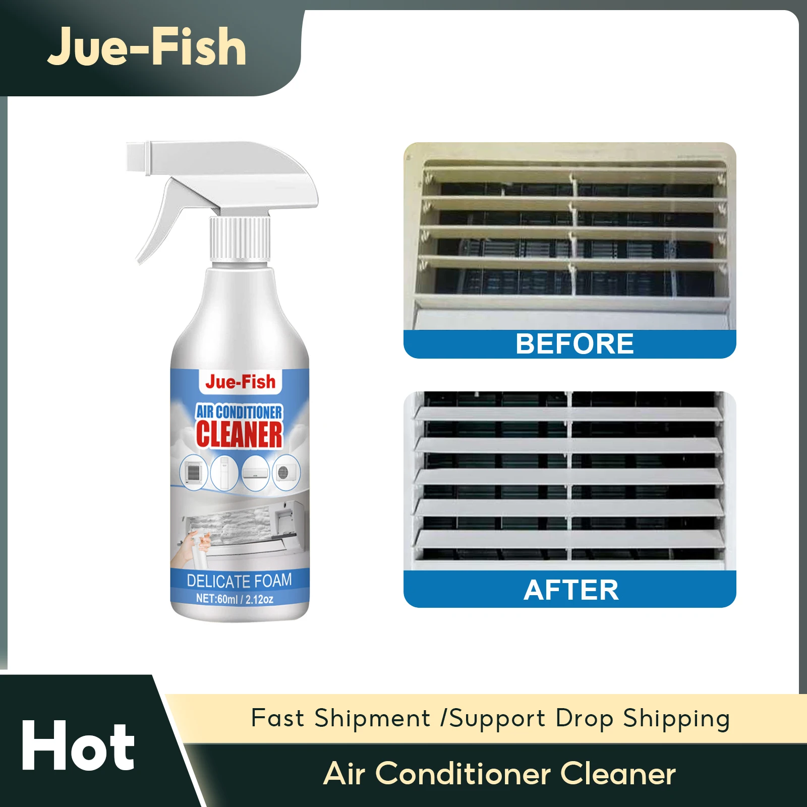 AirConditionerCleanerCoilDirtCleanWashingFoamSprayDeodorizer