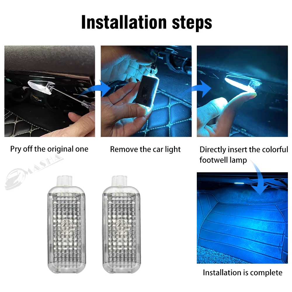 車の足元ライトアウディ A1 8X A3 8V 8Y A4 B8 B9 A5 8T A6 C6 C7 C8