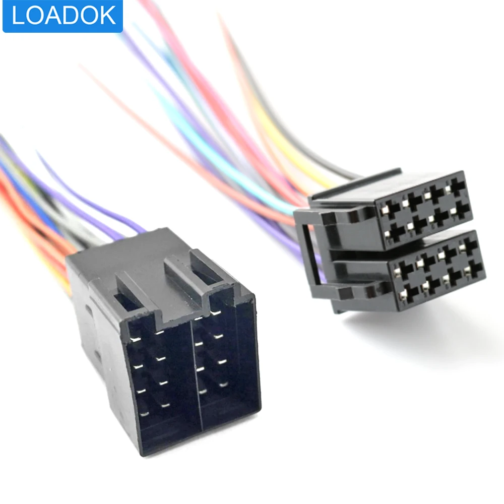 

16 Pin Universal Car Android Radio Stereo Male Female Power Head Unit Wire Harness Adapter Cable For Renault Volkswagen Audi