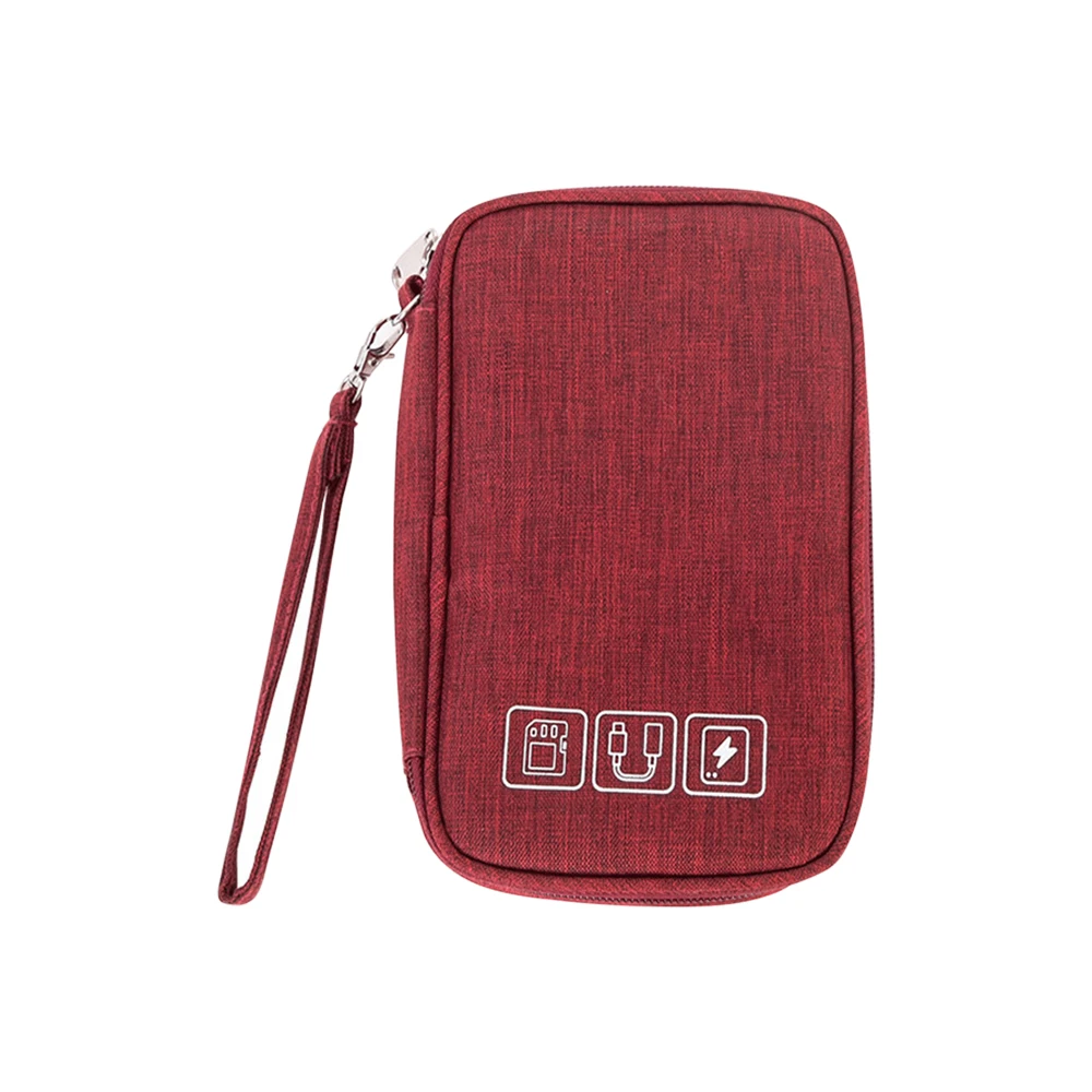Travel Organizer Case - Cable Management Bag for Charger, Power Bank, Hard Drive, Portable Zipper Pouch with Compartments