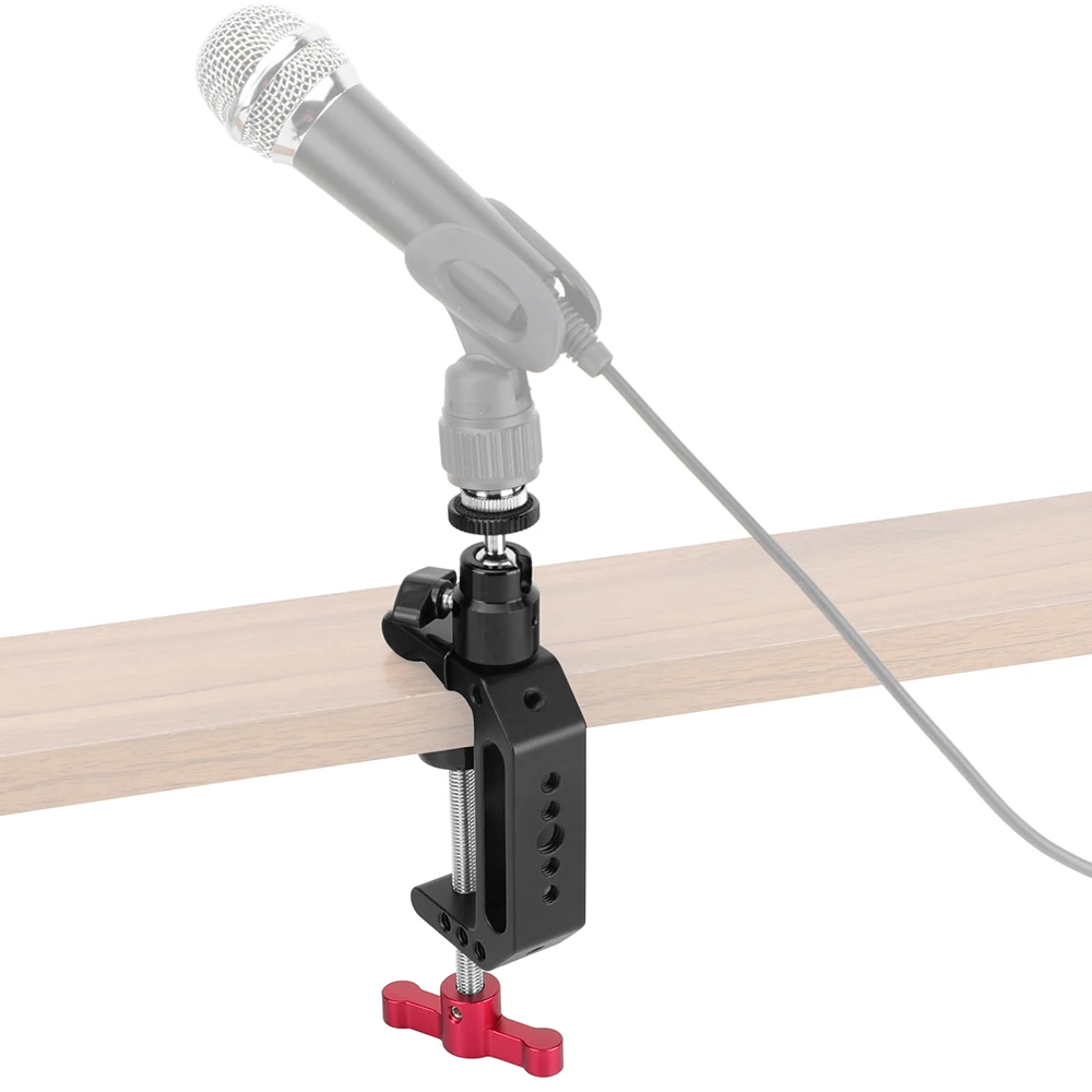 

Многофункциональный настольный держатель KIMRIG с зажимом с 1/4 "-27 шариковой головкой, винтовой адаптер для микрофона