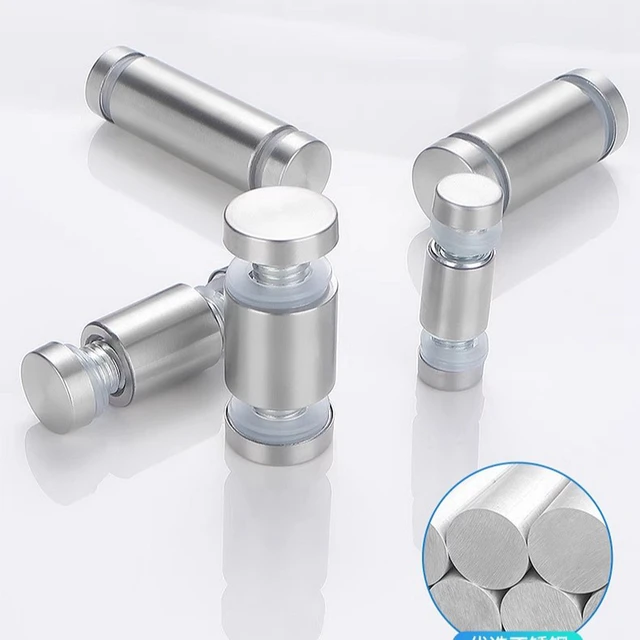 10-50pcs สแตนเลสสตีลแก้วตัวยึดโฆษณา BOARD คงที่เล็บทนทาน Spacer ผู้ถือป้ายโฆษณาสกรูยึด STANDOFF 1