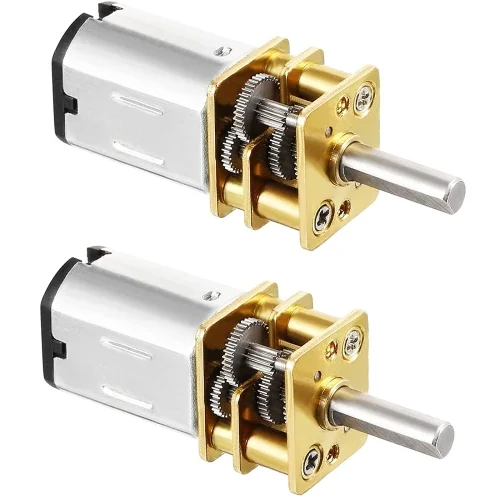 2개 DC 12V 500RPM N20 고토크 감속 모터, 금속 기어박스 모터 포함, DIY RC 장난감용, 홀더 포함 DC 모터
