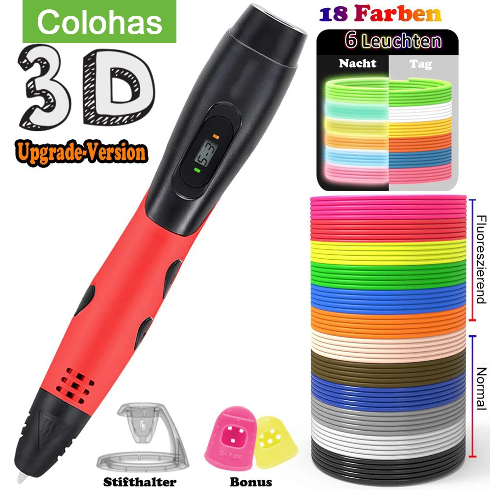 

3D Pen For Children 3D Drawing Printing Pencil With LCD Screen With PLA Filament Toys For Kids Christmas Birthday Gift Original
