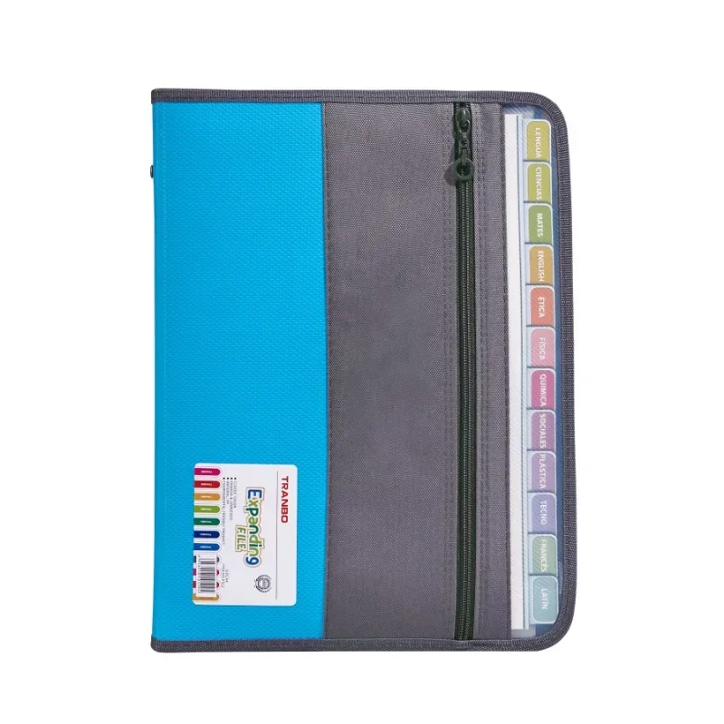 Double Zipper File Organizer Storage Bag PP Material Student Exam Papers Subject Classification Document Holder High Capacity