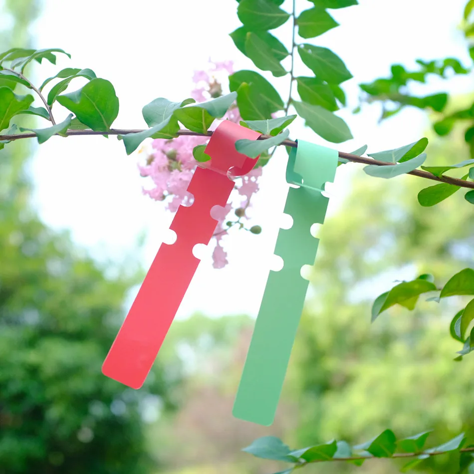 

100pcs Garden Court Plastic Pot Markers Pvc Waterproof Ring Sleeve Label Yard Staketags Decor Flower Plant Label Stake Tied Tags