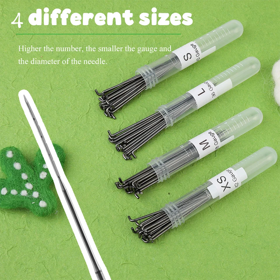Wooden handle needle felting tools kit with 3/4 sizes wool felting needles finger cot supplies set for beginners needle felting kit wool felting kit needle felting painting kit