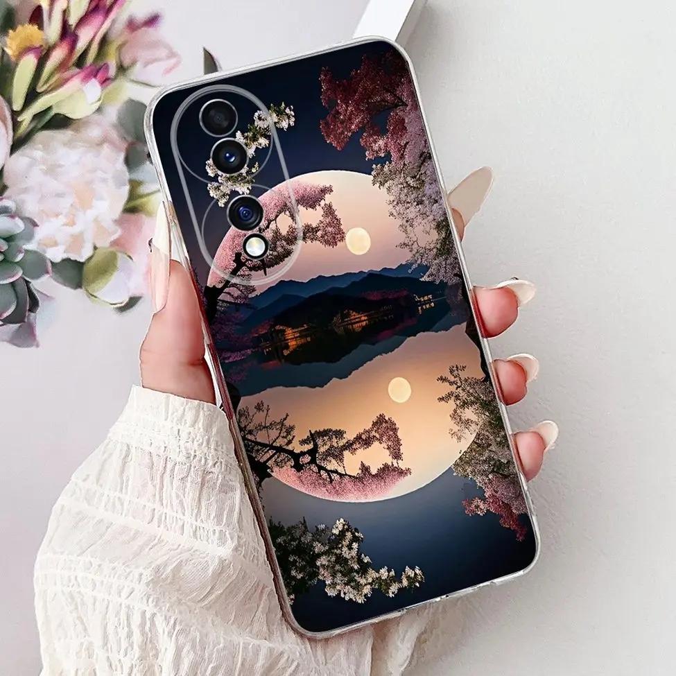 Clear Aesthetic Cute Cat & Flowers Soft Phone Case - Fashionable and Fun Design