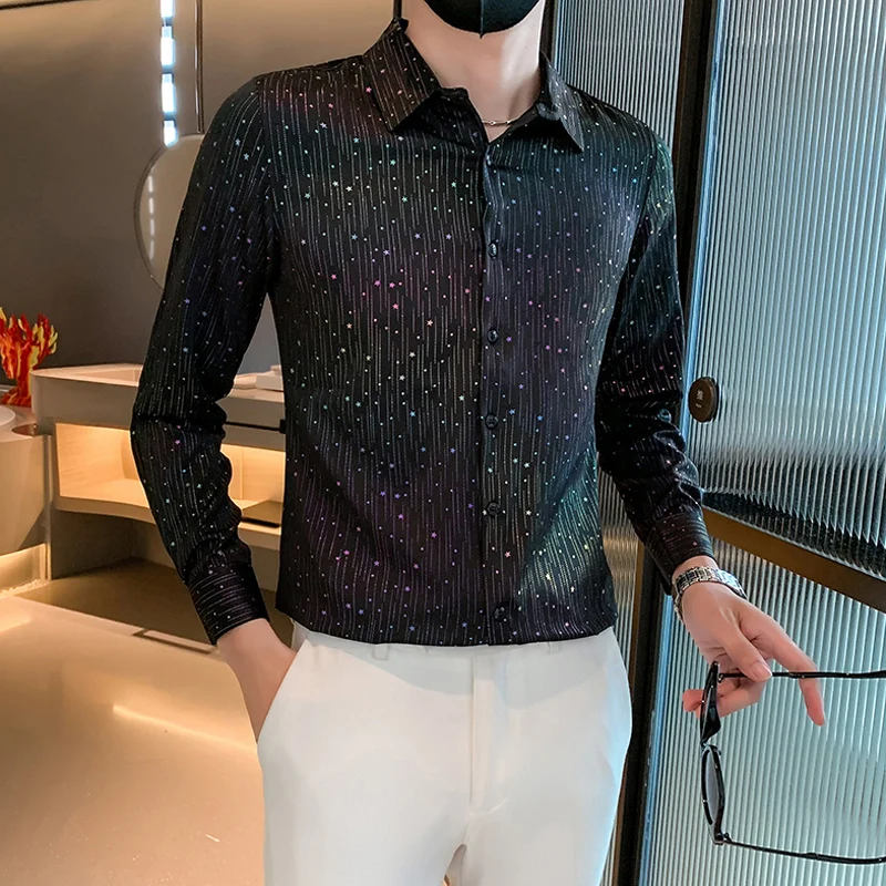 fitted lace wedding dress Ferrecci Men's Satine Hi-1002 Multi Color Flower Button Down Dress Shirt main image 1