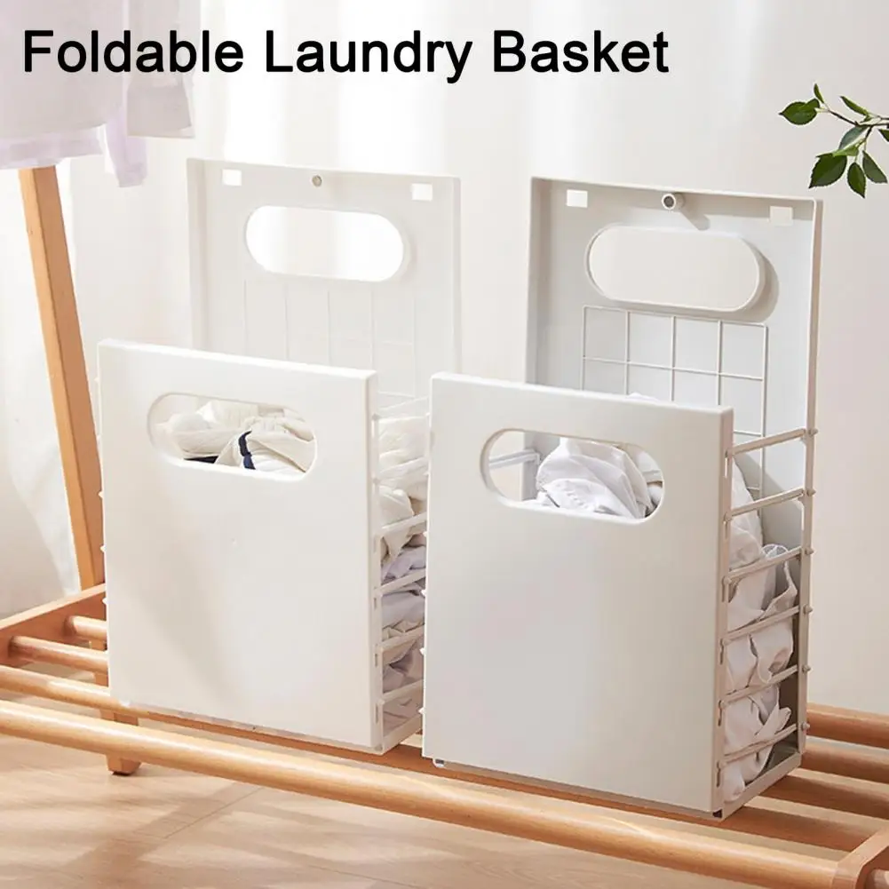 

Magnetic Laundry Basket Dirty Clothes Storage Basket Versatile Foldable Laundry Basket Spacious Storage Solution for Bathroom