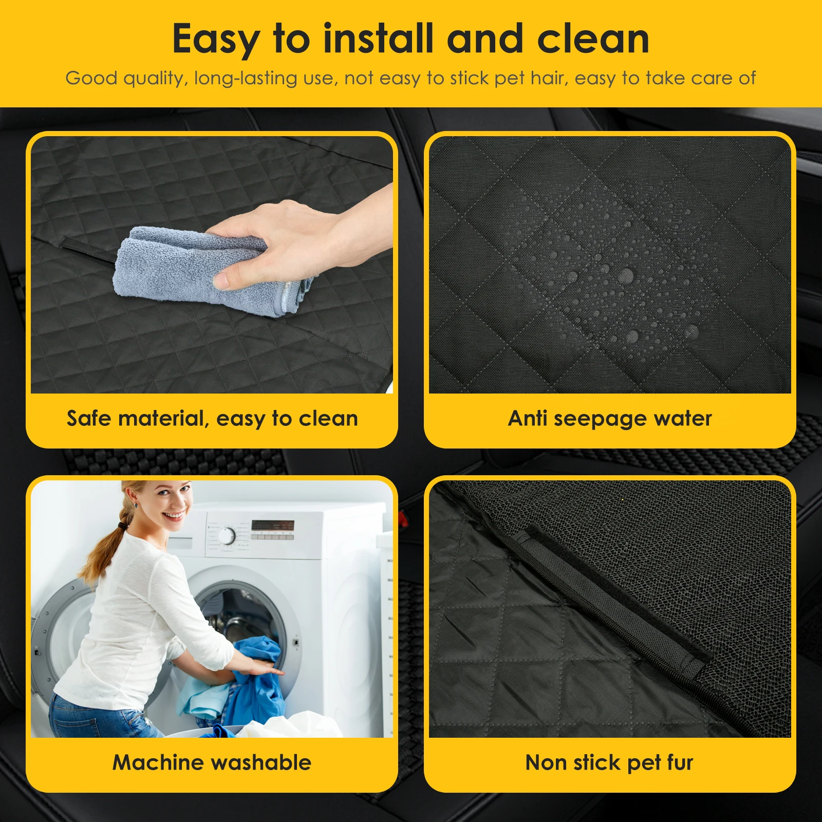 Dog Car Seat Mat Waterproof antifouling Pet Carrier Mattress Wear Resistant Protector Machine Washable Dog Hammock Travel
