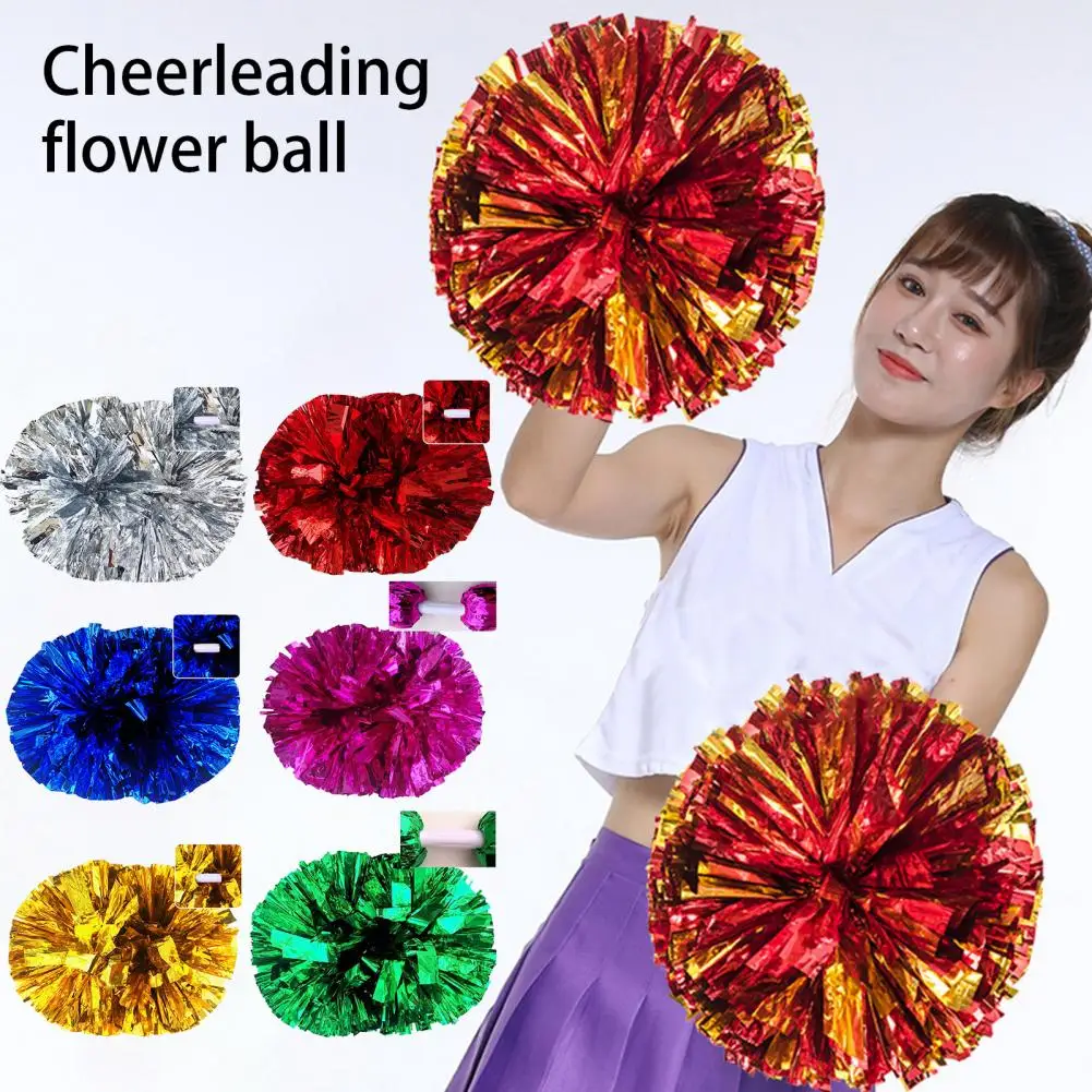 Cheerleading Pom Poms glänzende metallische Streamer Pompons Cheerleading Cheerleading Hand Blume Pom Pom Ball Club Tanz Dekorateur