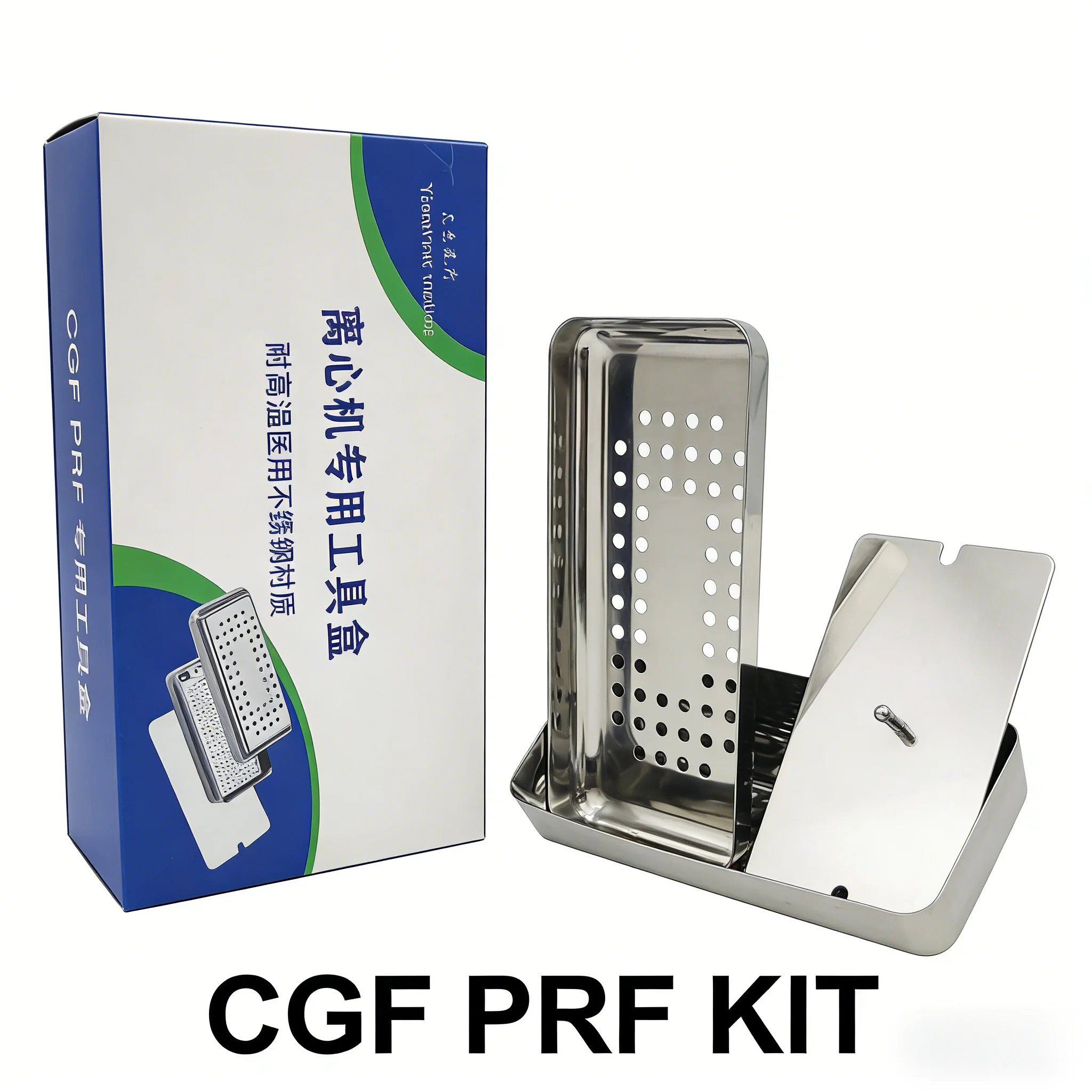 Edelstahl PRF & CGF Box-Set, Chirurgische Implantatplatte zur Knochenmembranvorbereitung, Dentalzentrifugen-Zubehör