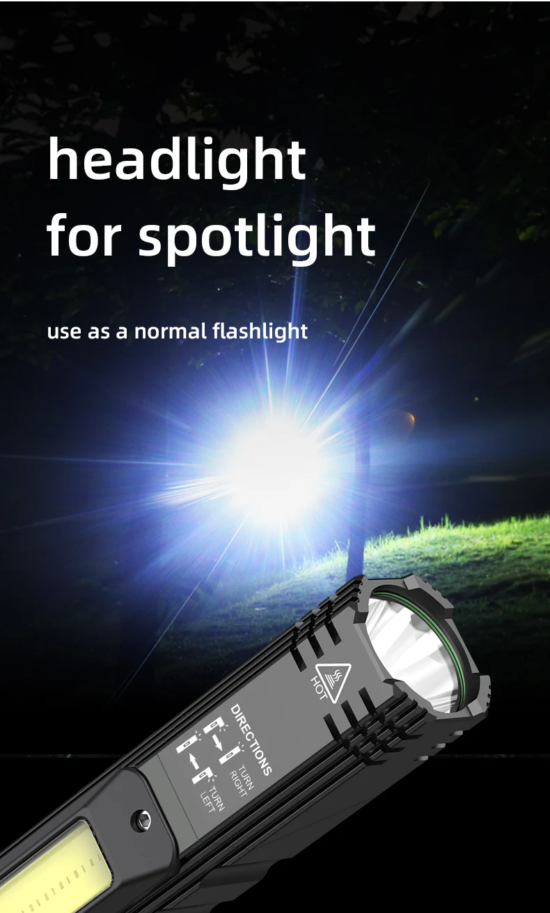 powerful led torch SuperFire G19 multi-function work light led with magnet auto repair high-brightness bright headlight flashlight police torch