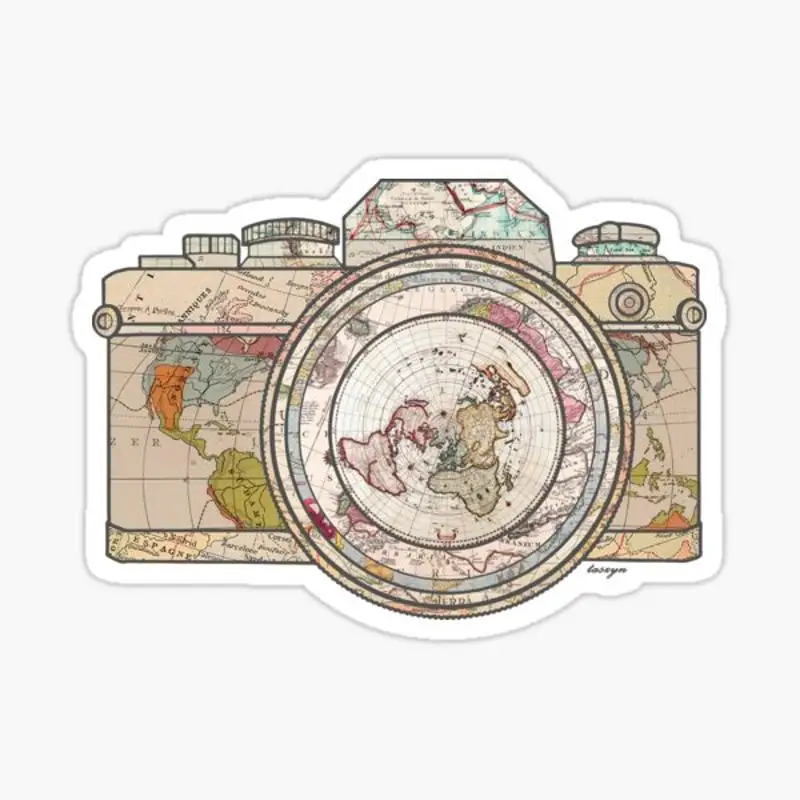 

Travel Sticker for Laptop Decor Bedroom Car Cute Cartoon Art Fashionable Public Suitcase
