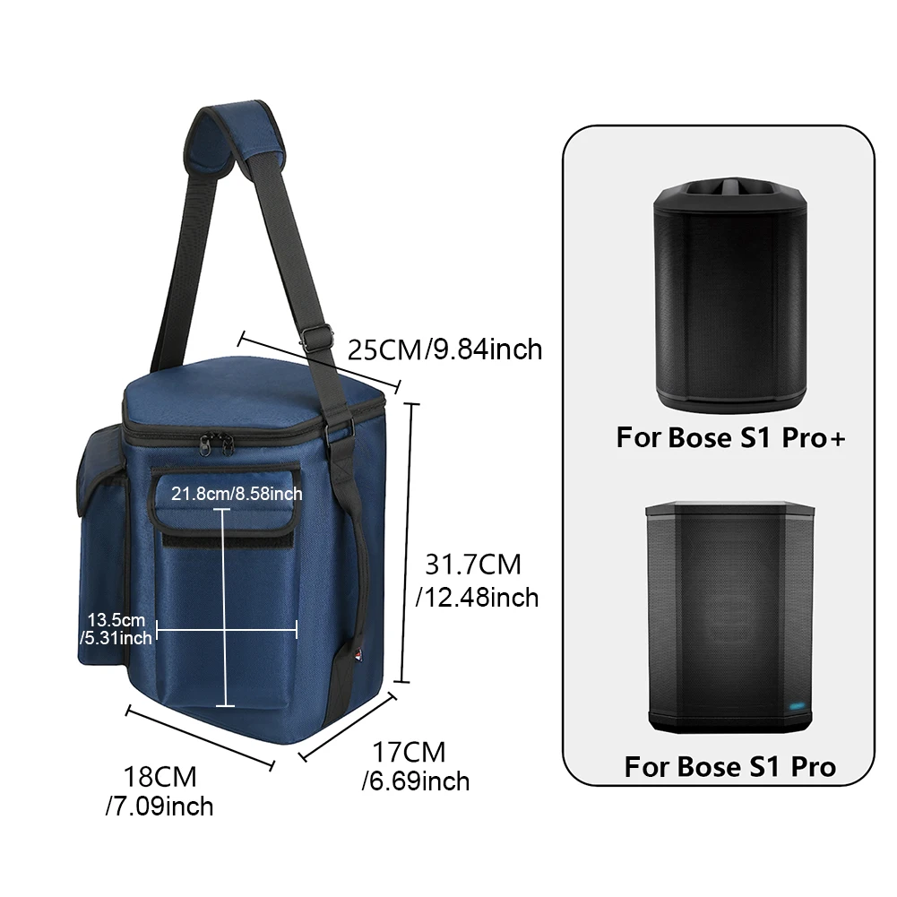 For Bose S1 Pro/Pro+ Portable BT Speaker Backpack Breathable Wireless Speaker Storage Bag Travel Audio Carrying Backpack