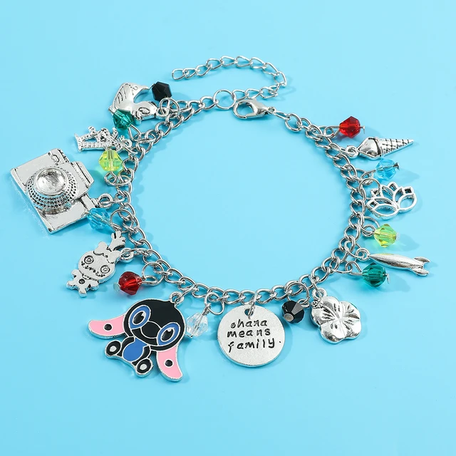 Disney Stitch Inspired Bracelet Cartoon Lilo & Stitch DIY Stitch Pendant  Crystal Beads Bangle Bracelet for Women Jewelry Gifts - AliExpress