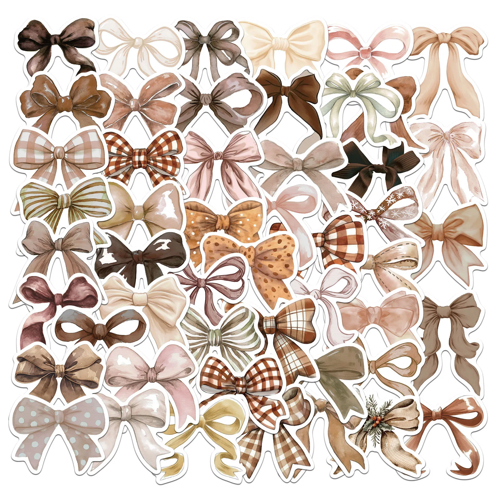 50PCS Schmetterling Krawatte Aufkleber Exquisite Hand Konto Materialien Telefon Fällen Laptop Koffer Wasser Tassen Wasserdichte Aufkleber