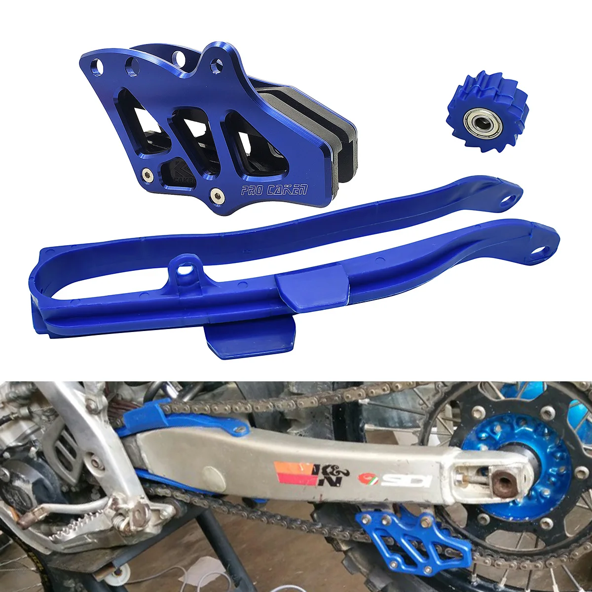 Motorcycle CNC Chain Slider Guide Swingarm Guard Sprocket Protector For