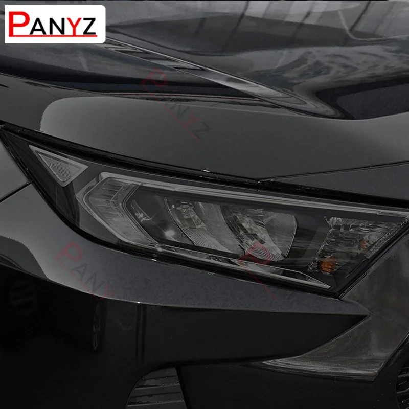 

2 шт. для Toyota RAV4 XA50 2019 2020 Защитная пленка для автомобильных фар, виниловая Защитная Прозрачная черная наклейка из ТПУ, аксессуары