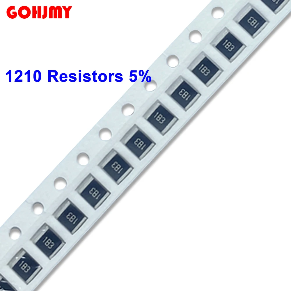 100 шт., SMD резисторы 1210 0R - 10M 0 10 5% 100 220 Ом 0R 10R 100R ...