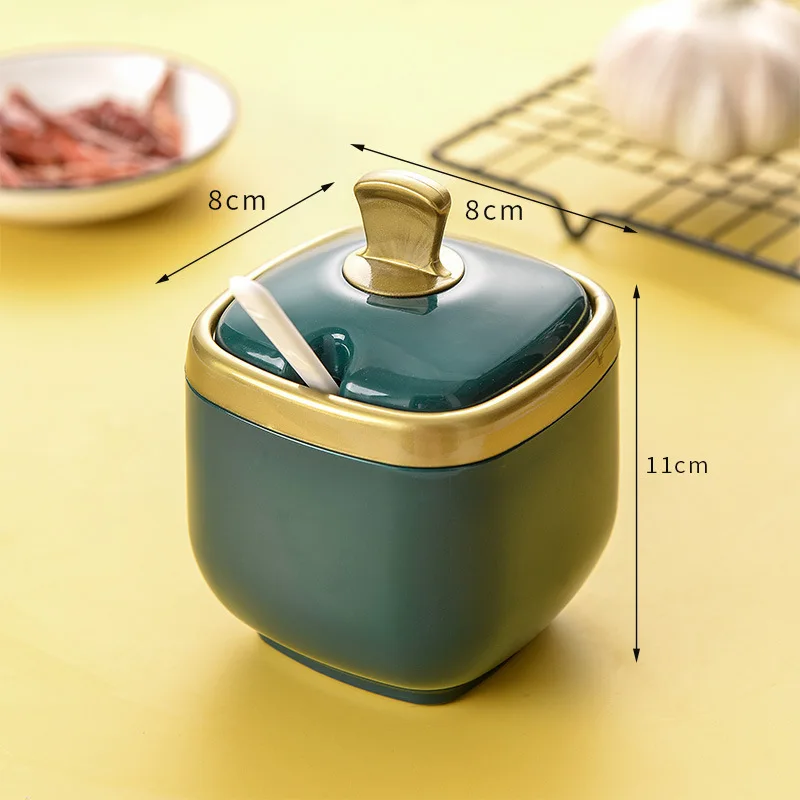 Kitchen Light Luxury Salt Monosodium Glutamate Seasoning Box Salt Shaker Seasoning Combination Set Bottle Can