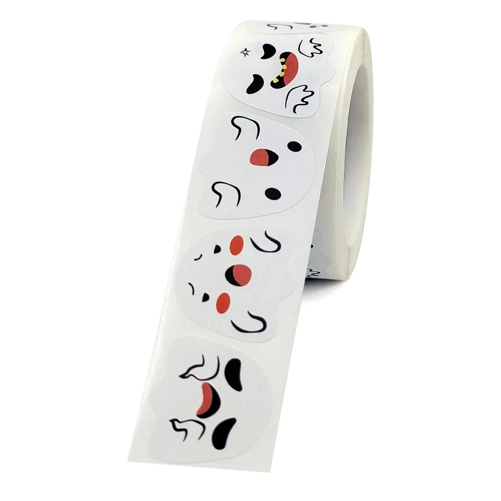50-500pcs Halloween Ghost Sticker Diy Scrapbooking Diary Planner Decoration Sticker Halloween Party Gift Envelop Sealing Labels
