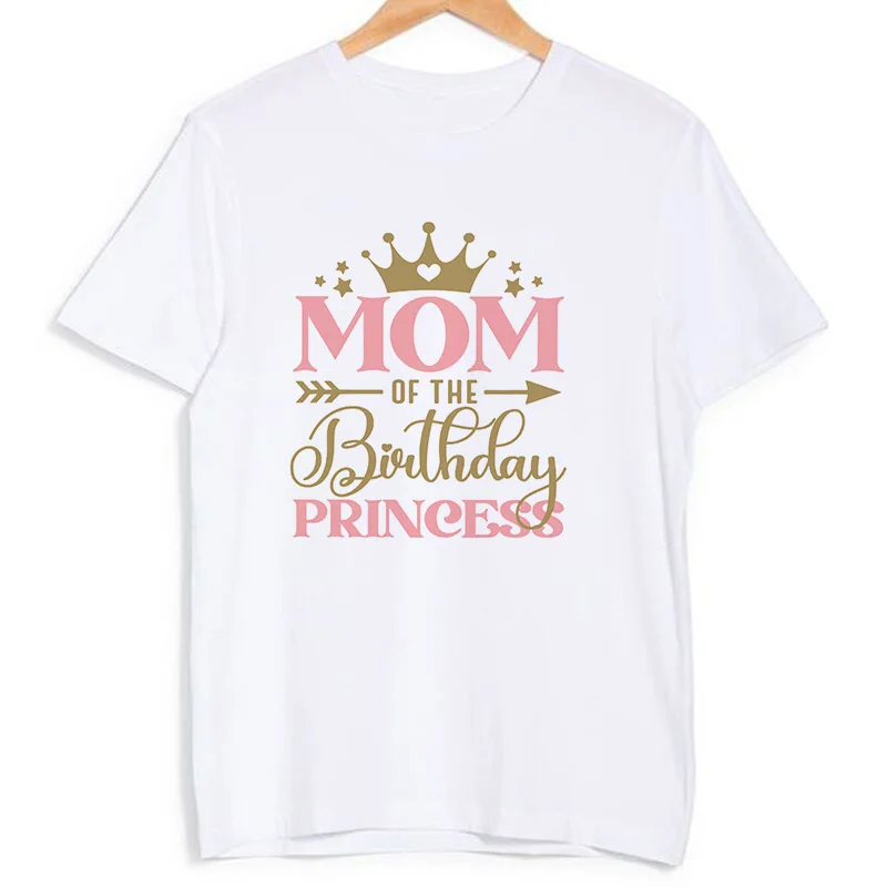 Birthday Princess Family Matching Clothes Mother Father Kid T Shirt Tops Baby Bodysuit Girl Birthday Party Look Outfits T-shirts 4