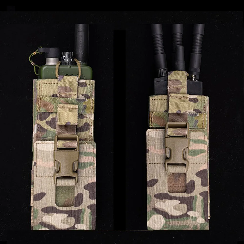 Radio Walkie Talkie Pouch MPU5 PRC163 152 148 Lightweight Universal Tactical Molle Pouches Interphone Bag for Airsoft Hunting 3