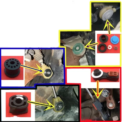 MT Gearbox Linkage Cable Bushing Repair kit MT Pull Head Gear Shifter Lever Wearable For Ford Focus MK2 C-Max Fiesta MK5 2007