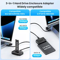 USB To M.2 NVMe SATA SSD Reader/Card Reader M.2 to USB C 3.1 Read/Write Adapter For M2 SSD M Key and B+M Key Hard Drives - Image 3