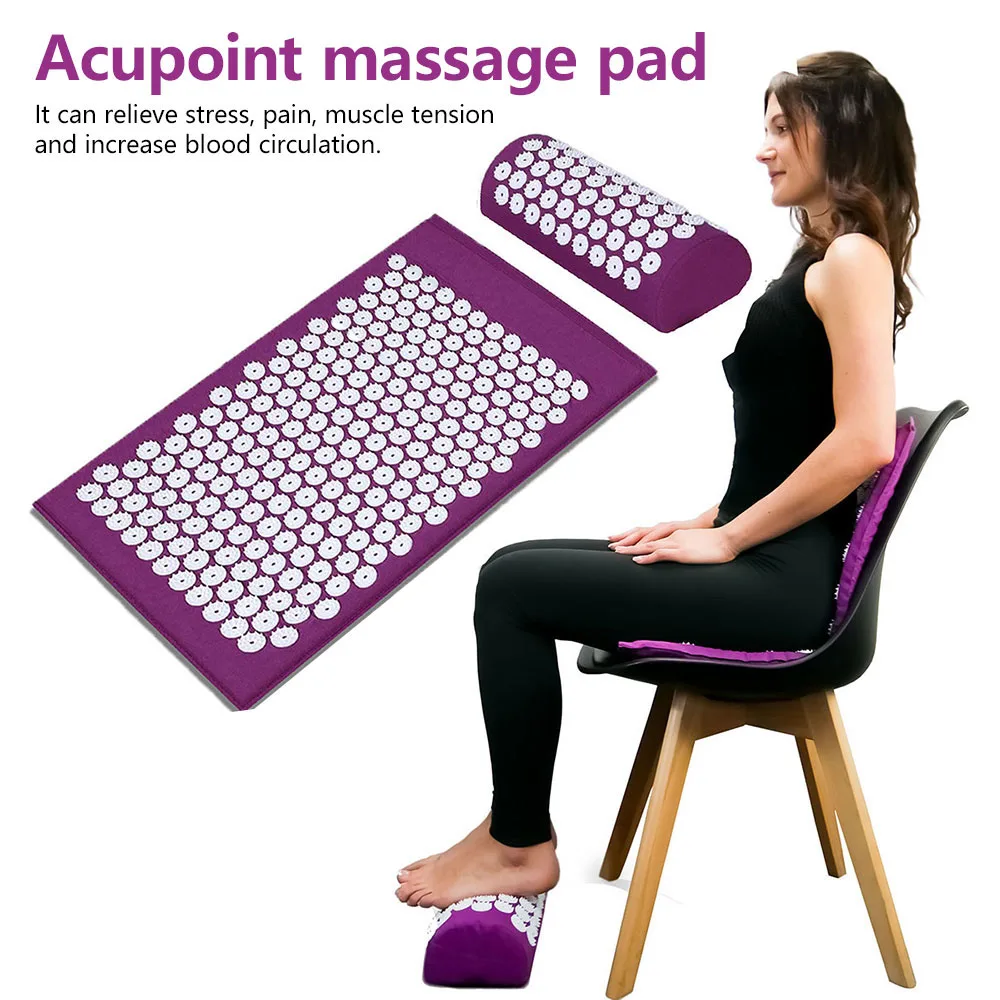 Massager Cushion Massage Yoga Mat Acupressure Relieve Pain Stress Back