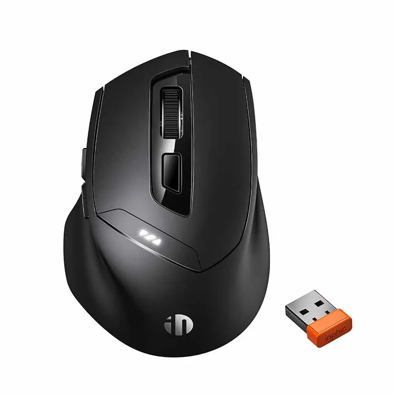 Inphic DR01 Bluetooth Wireless Ergonomic Silent Rechargeable Mouse For Home Office Laptop Desktop Tablet