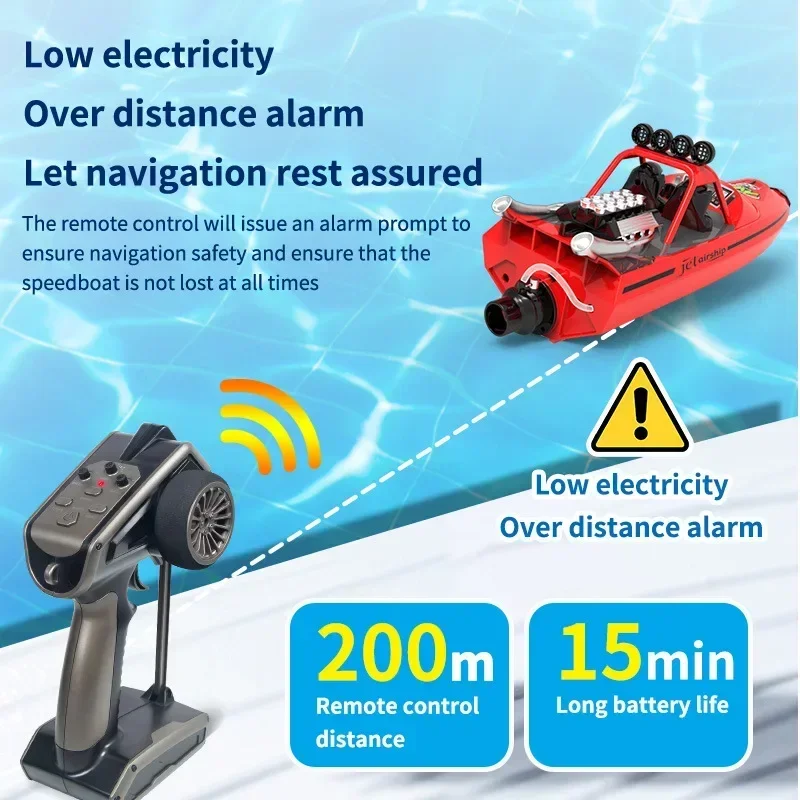 High Horsepower 2.4g Remote Control Jet High Speed Ship Remote Control Fast Boat Electric Turbine Jet  Remote Control Ship Gift 3