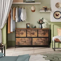 Dresser for Bedroom with 5 Drawers, Wide Chest of  Fabric Dresser, Storage Organizer Unit   Bins 2