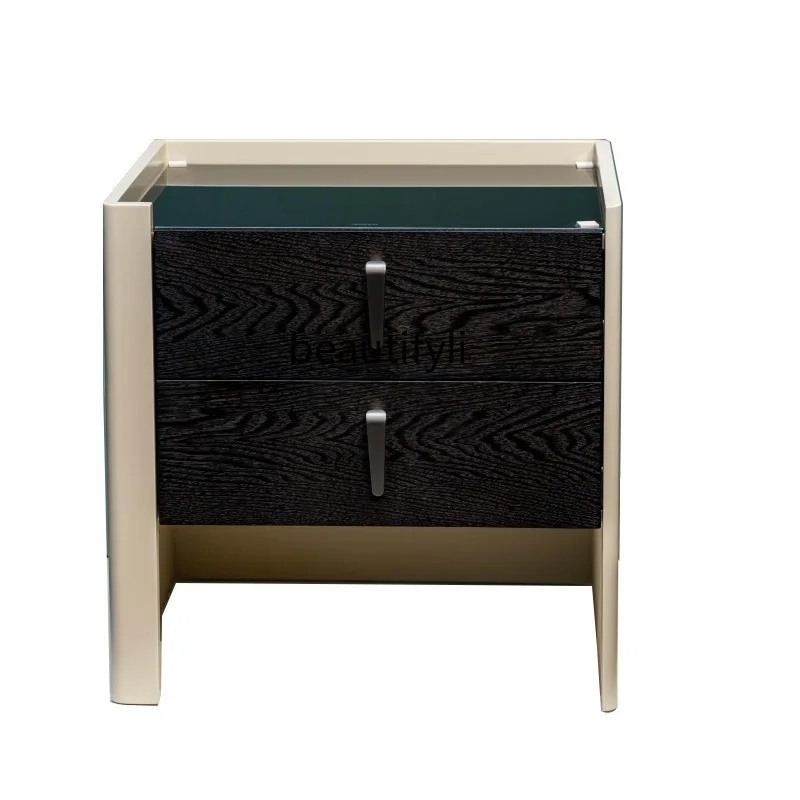 

Light Luxury Modern Bedside Table Home Chest of Drawers Italian Minimalist Bedside Locker