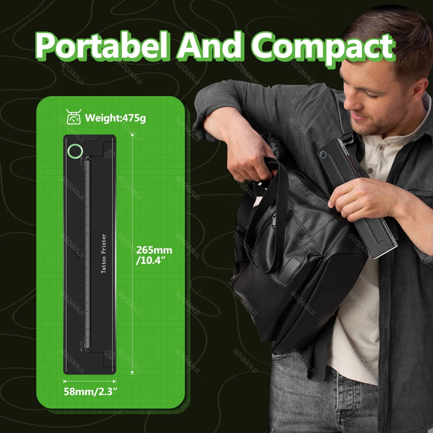 A4 Portable Thermal Transfer Tattoo Printer Wireless Bluetooth Mobile Maker 203dpi Machine Compatible Android IOS For Office