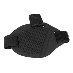 Durable Lightweight Motorcycle Boot Shift Pad Protector - Adjustable Riding Gear Cover (Black 1pc)