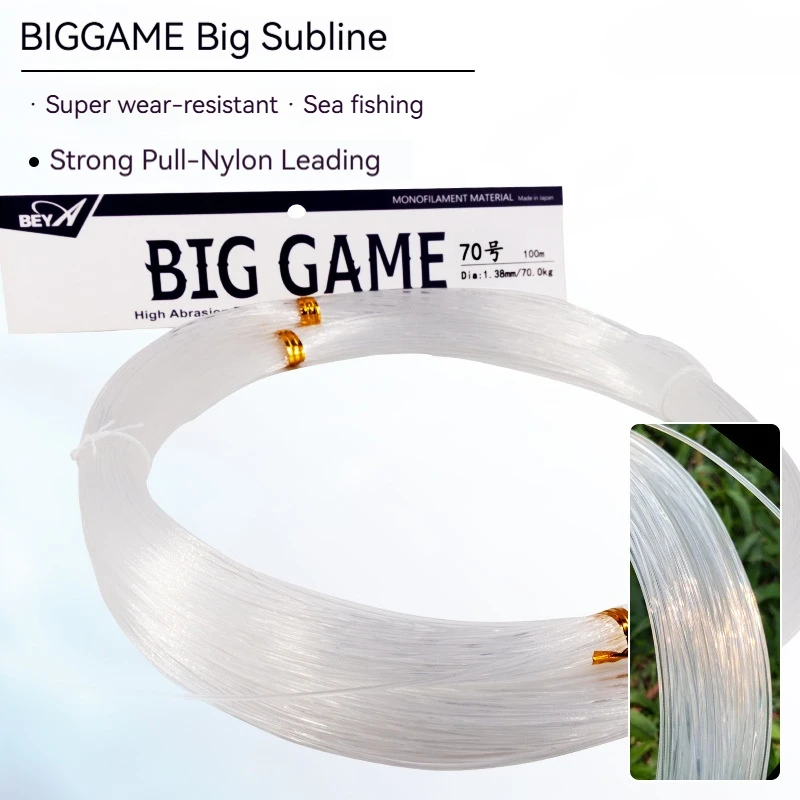 

Nylon Front Wire: Wear-Resistant Strand Line, Strong Tensile Force, 100m Hand Fishing Line, Rubber Wire, Sea Fishing Line