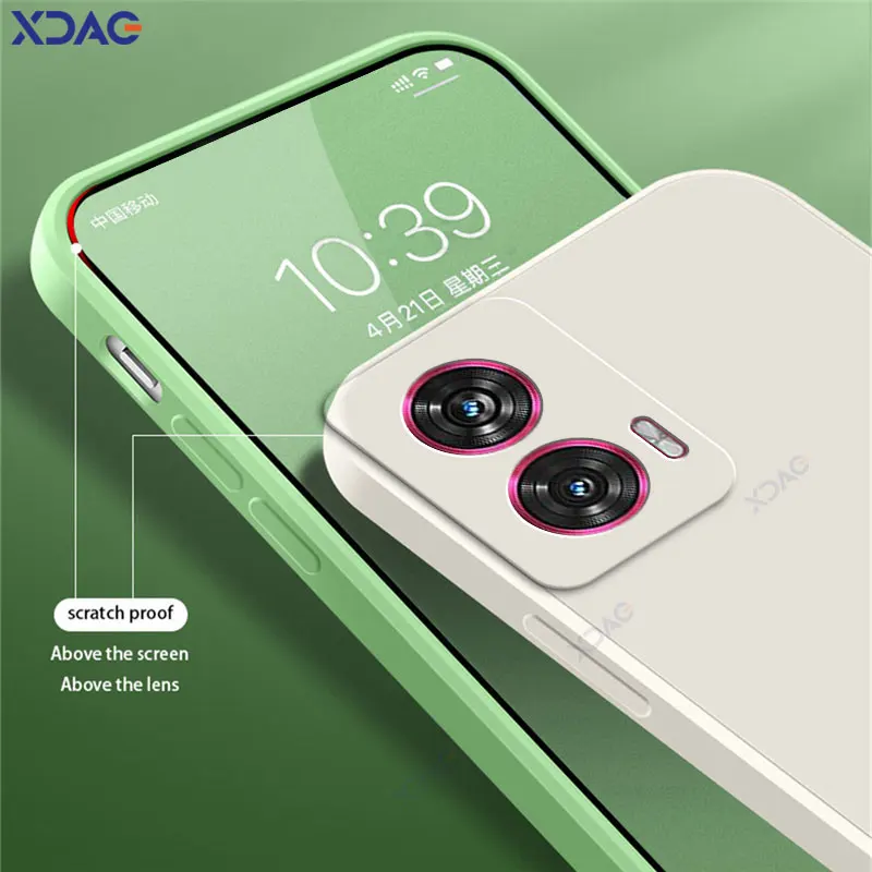 Enhanced Liquid Silicone Shockproof Phone Case - Soft 360° Protection, Original Square Design