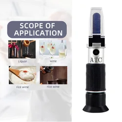 Premium Handheld Alcohol Refractometer 0 - 80% ATC for Spirits and Liquor Testing (With Box)
