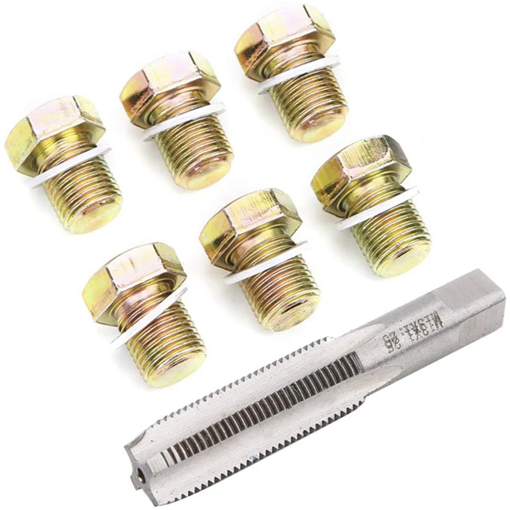 Car Repair Combination Suit Portable M13x1.25 Metal Iron Oil Pan Drain Sump Plug Key Thread Repair Tools Kit