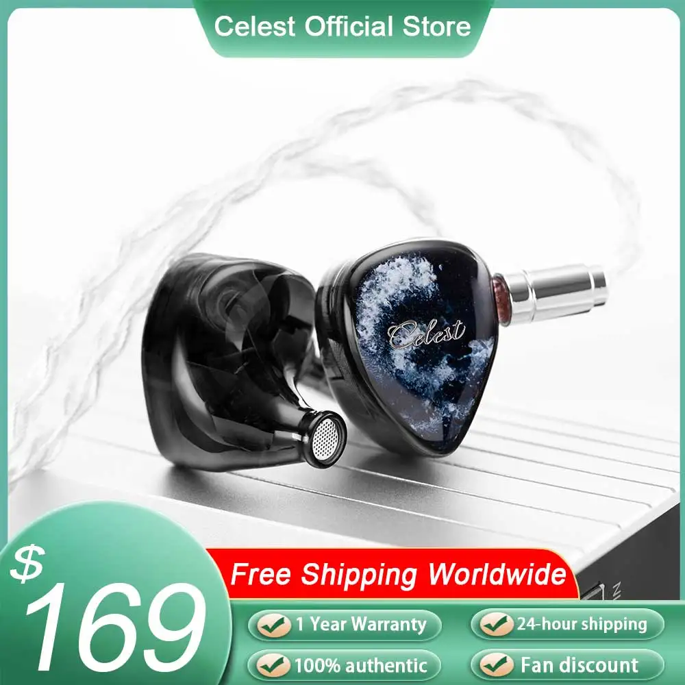

New Kinera Celest Relentless 1DD+6BA In-Ear Earphones Hybrid Monitor Wired Headphone 3.5mm+4.4mm Interchangeable Plugs Cable