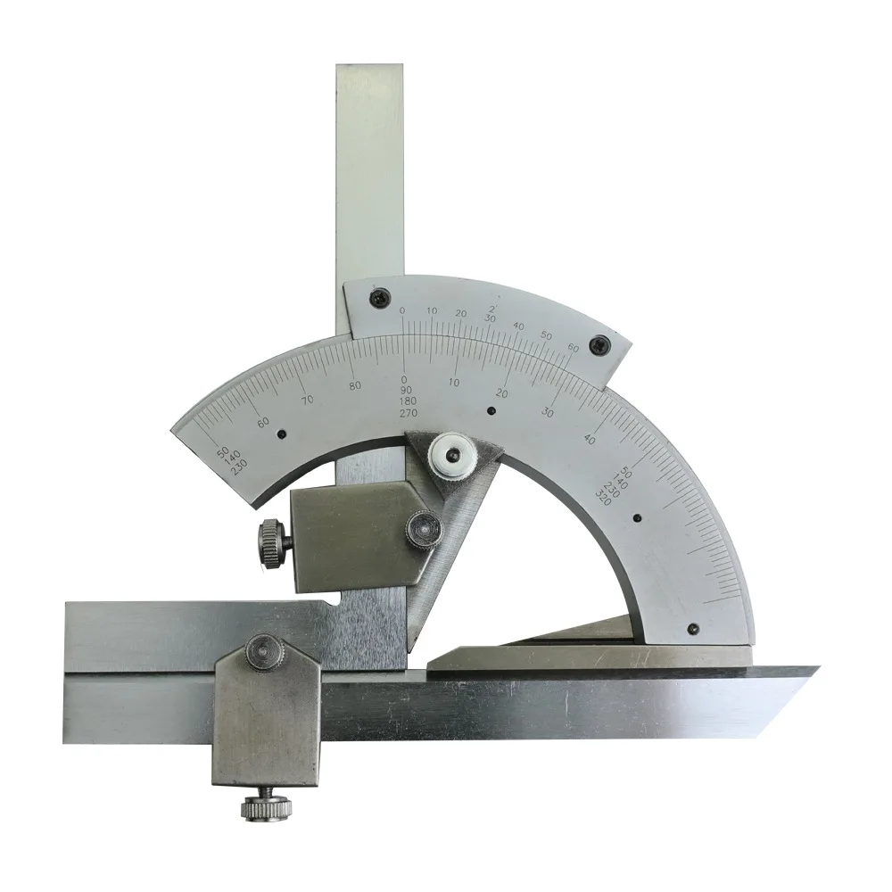 차이를 무시하는 다용도 각도기 0-320 °   각도기 고탄소강 프로텍터
