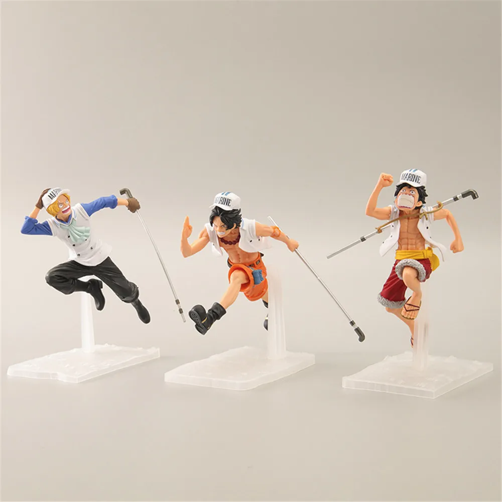 Anime One Piece Monkey D. Rufy Portgaz D. Ace Sabo Pvc Action Figure Bambola Da Collezione Figurine Model Toys Regali Per Bambini