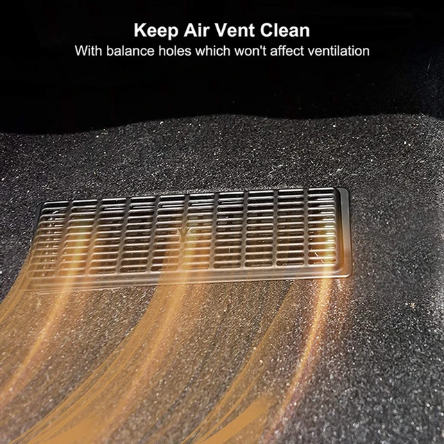 2Pcs Under Seat Air Vent Anti-blocking Dust Cover Under Seat Air Vent Cover Under Seat Outlet Protector for Tesla Model Y Parts 5