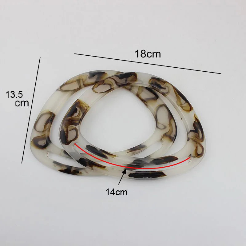 4-10 pieces 2 Colors,18X13.5cm happy face resin handle,diy women acrylic purse crochet bags handle,useful resin handle